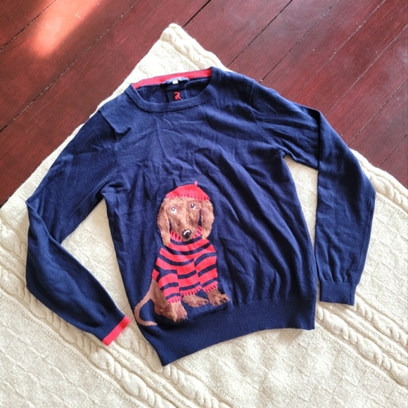 Joules Sweaters - EUC Joules Miranda Intarsia Dachshund Sweater size 4